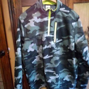 Russell Outdoors Pullover Jacket Coat Black/Gray Camo Hunting Sz XL/XG 46-48 EUC